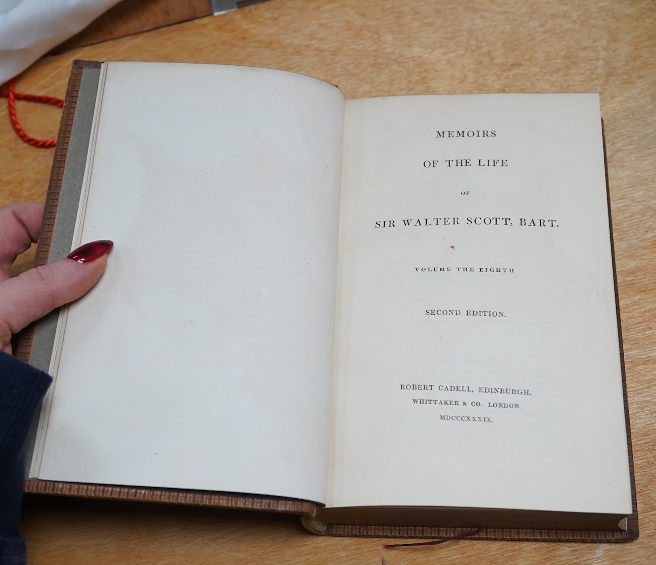 Scott, Sir Walter - Memoirs of the Life of Sir Walter Scott, 2nd edition, 10 vols, 8vo, calf, Robert Cadell, Edinburgh, 1839. Condition - mostly fair to good